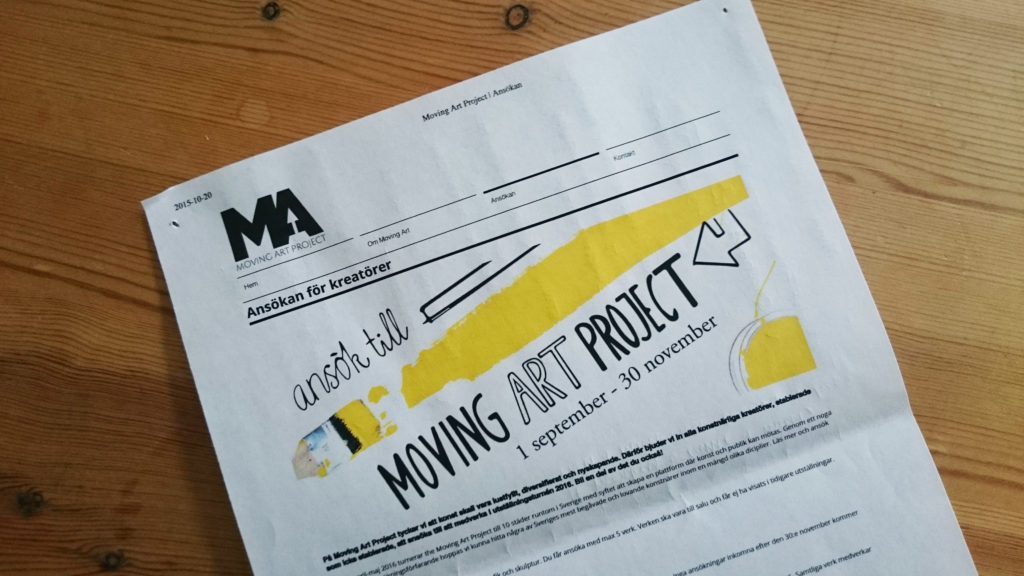 Ställer ut på Moving Art